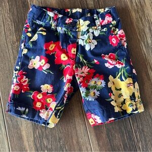 Janie and Jack floral blue Bermuda shorts toddler girls 3T